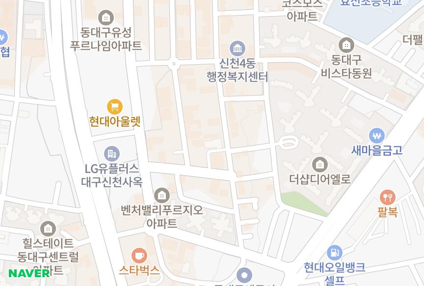 대구광역시 동구 신천동 신천아이파크 위치·실거래 시세 지도