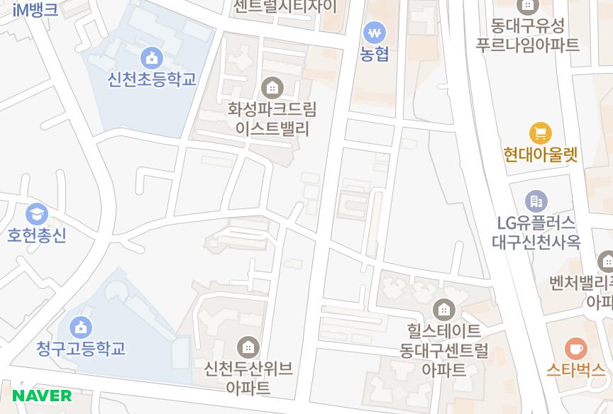 대구광역시 동구 신천동 예성하이츠 위치·실거래 시세 지도