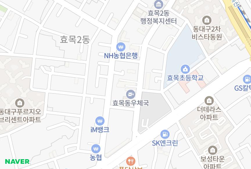 대구광역시 동구 효목동 용림 위치·실거래 시세 지도