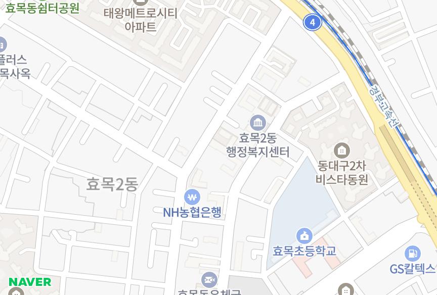 대구광역시 동구 효목동 멤피스빌 위치·실거래 시세 지도