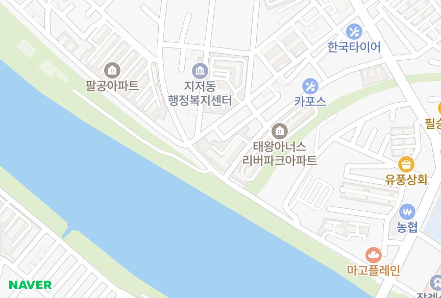 대구광역시 동구 지저동 지저태왕아너스리버파크2차 위치·실거래 시세 지도