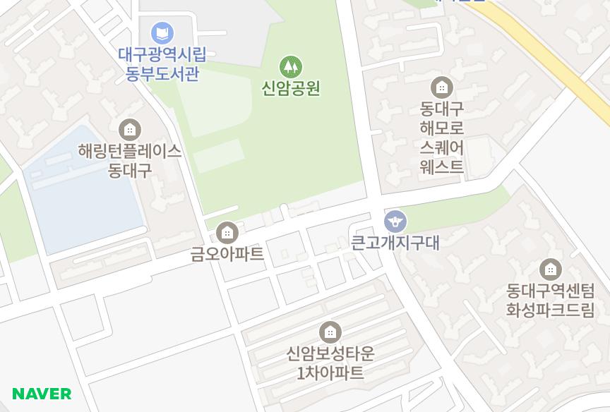 대구광역시 동구 신암동 반도 위치·실거래 시세 지도