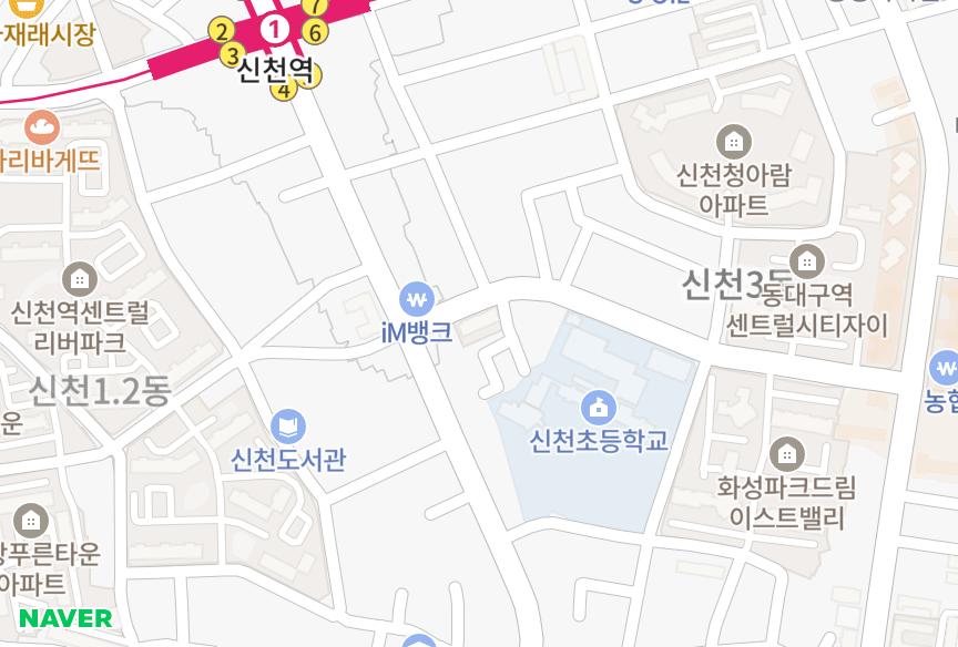 대구광역시 동구 신천동 명문오하임 위치·실거래 시세 지도