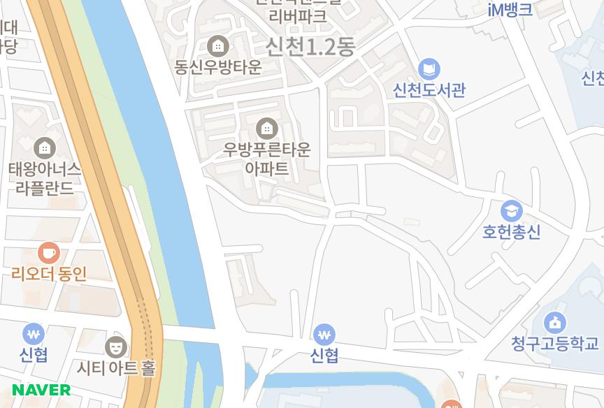대구광역시 동구 신천동 신천강변 위치·실거래 시세 지도