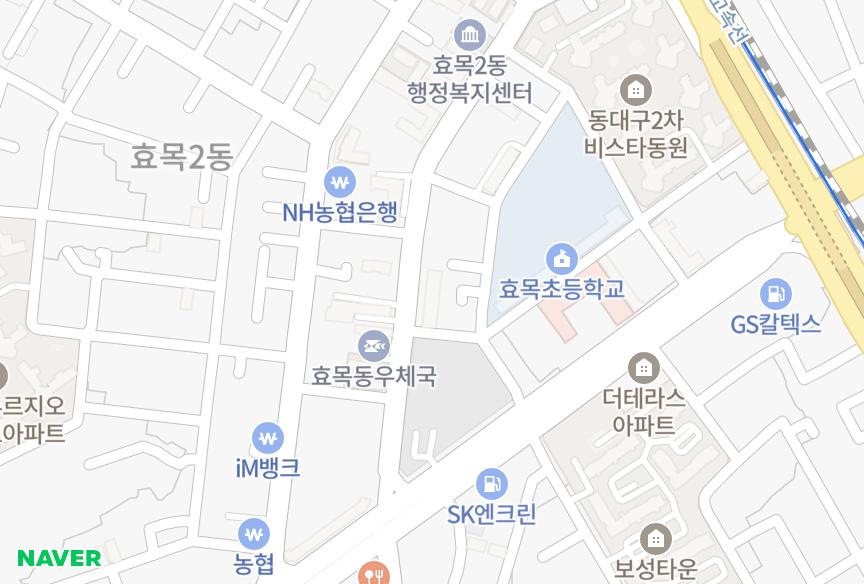 대구광역시 동구 효목동 동방 위치·실거래 시세 지도