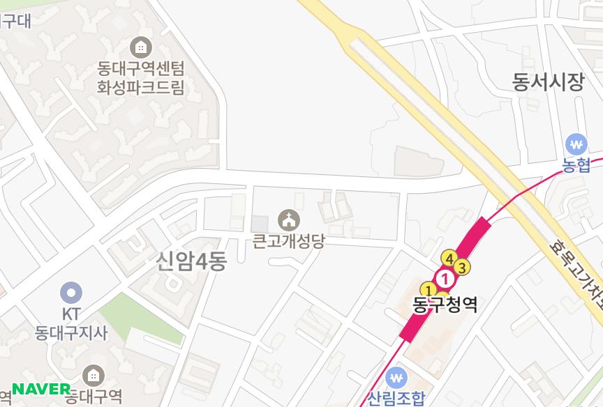 대구광역시 동구 신암동 신암주택탑팰리스 위치·실거래 시세 지도