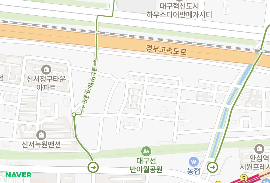 대구광역시 동구 신서동 신서아너스뷰 위치·실거래 시세 지도