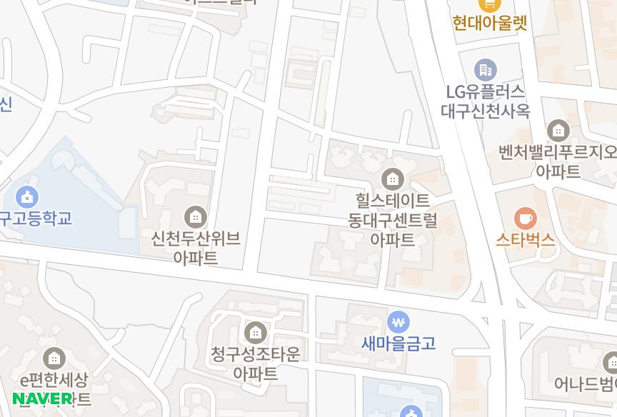 대구광역시 동구 신천동 세명맨션 위치·실거래 시세 지도