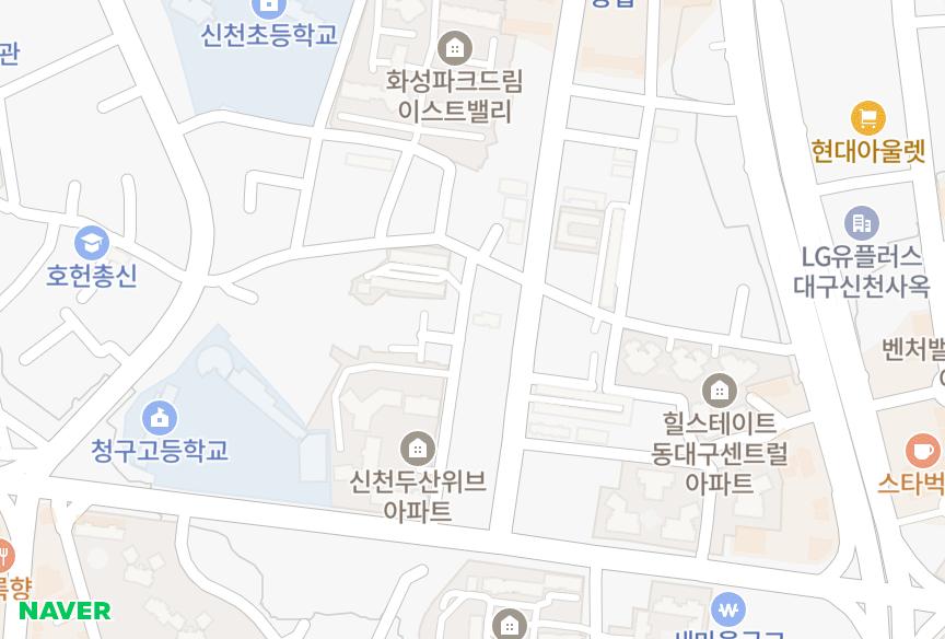 대구광역시 동구 신천동 라임1차 위치·실거래 시세 지도