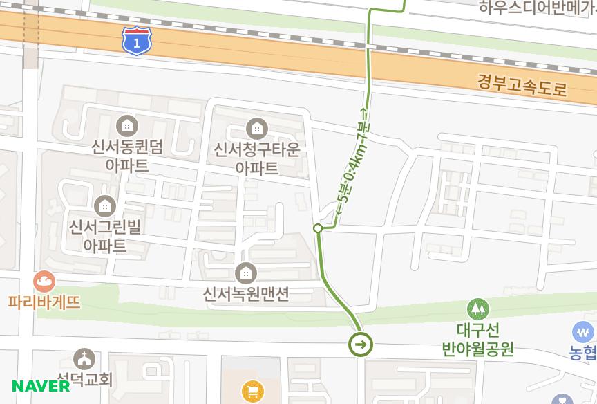 대구광역시 동구 신서동 신서센트리움 위치·실거래 시세 지도