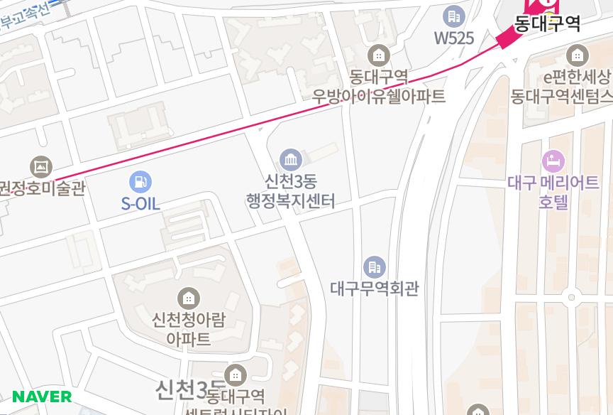 대구광역시 동구 신천동 신천센스빌 위치·실거래 시세 지도