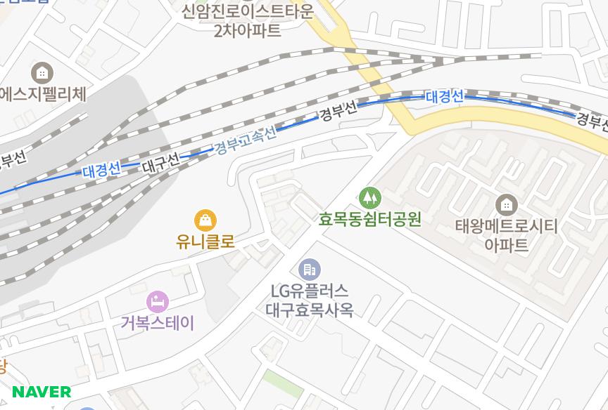 대구광역시 동구 효목동 동일 위치·실거래 시세 지도