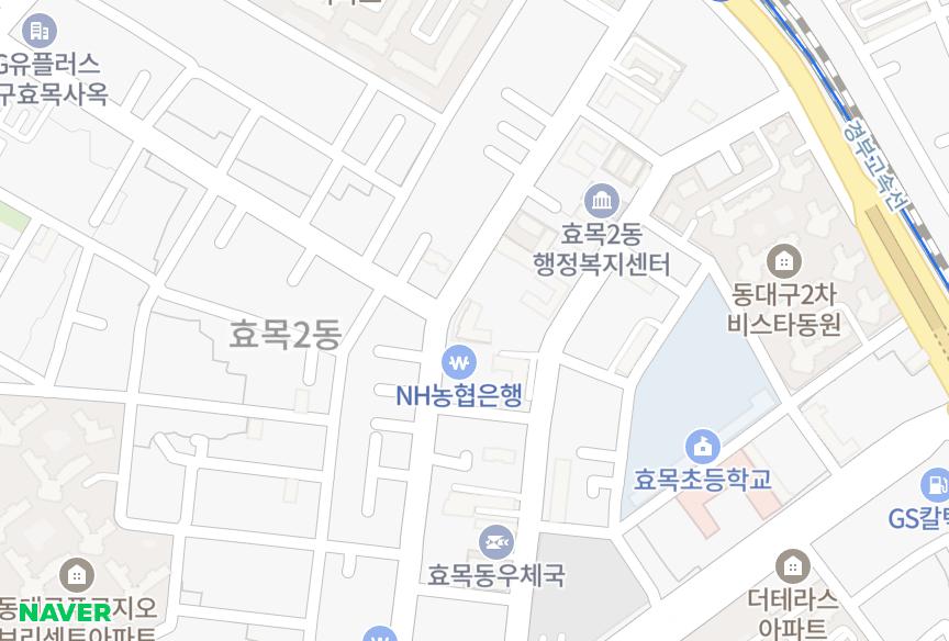 대구광역시 동구 효목동 동명 위치·실거래 시세 지도