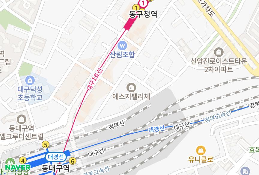 대구광역시 동구 신암동 에스지펠리체 위치·실거래 시세 지도