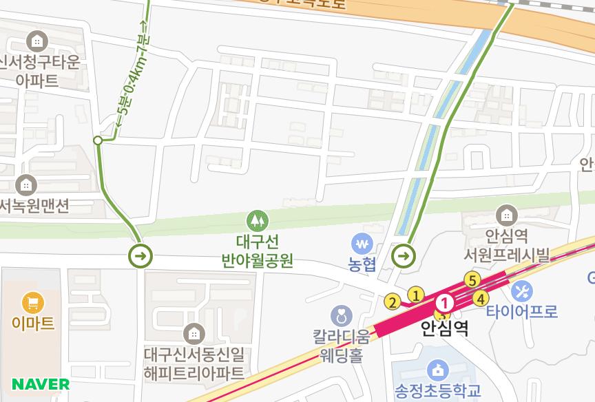 대구광역시 동구 신서동 신서공원 위치·실거래 시세 지도