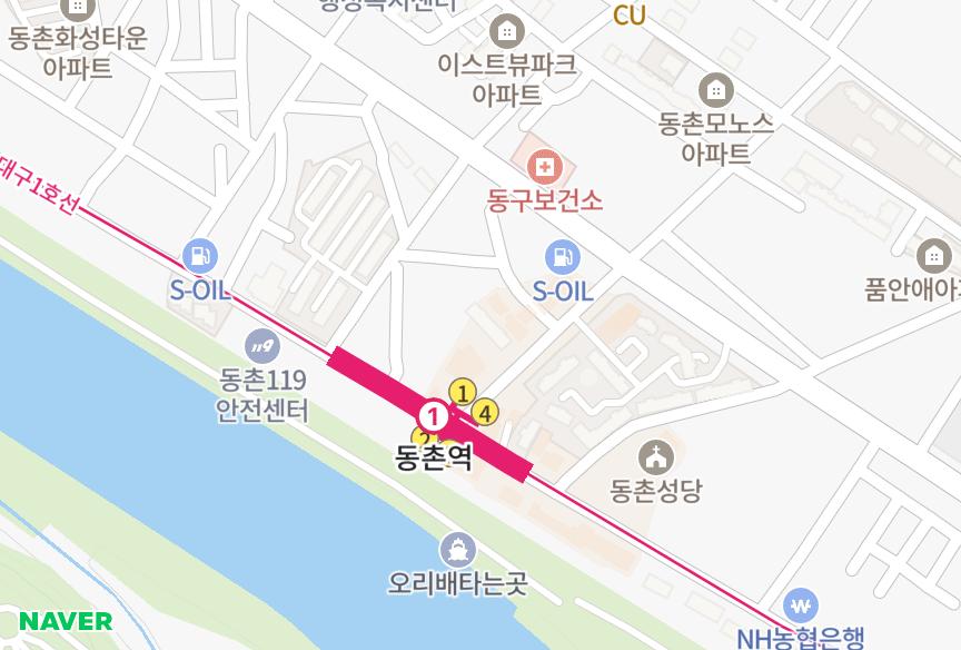 대구광역시 동구 검사동 오성파크 위치·실거래 시세 지도