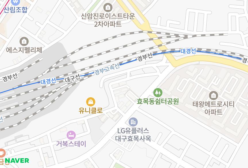 대구광역시 동구 효목동 청솔하이츠 위치·실거래 시세 지도
