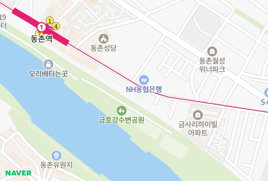 대구광역시 동구 검사동 강변아이파크 위치·실거래 시세 지도