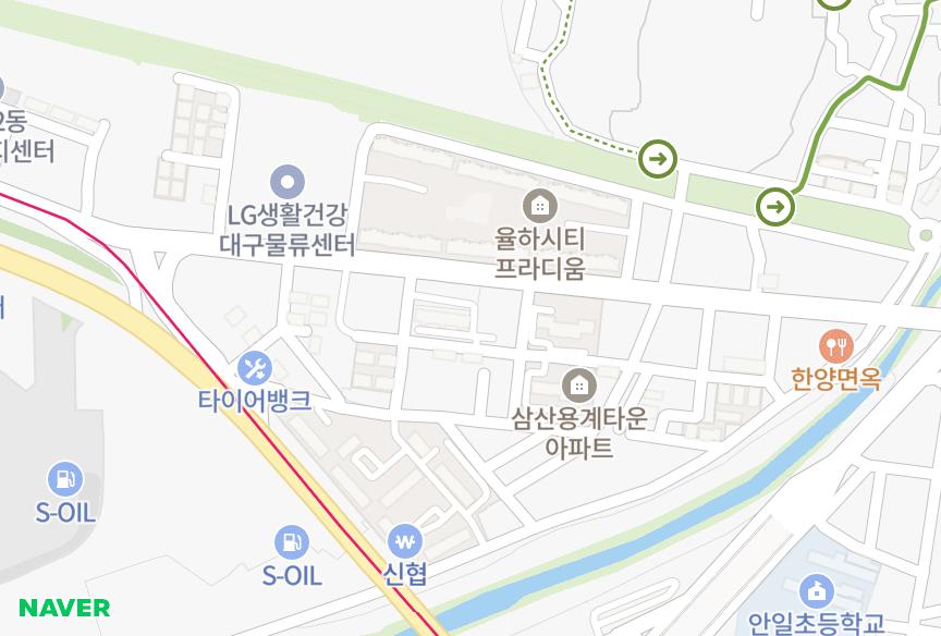 대구광역시 동구 용계동 용계보라 위치·실거래 시세 지도