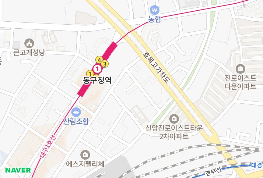 대구광역시 동구 신암동 드림팔레스 위치·실거래 시세 지도