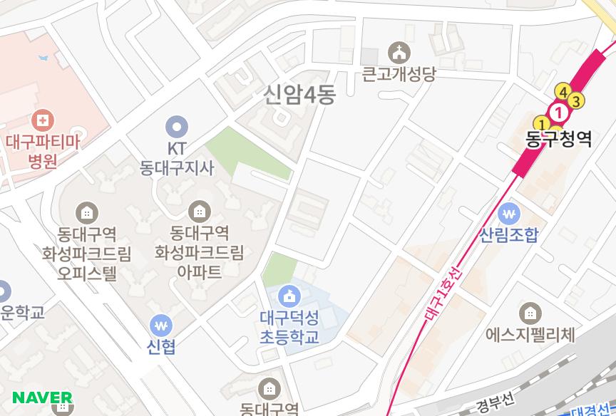 대구광역시 동구 신암동 고려 위치·실거래 시세 지도