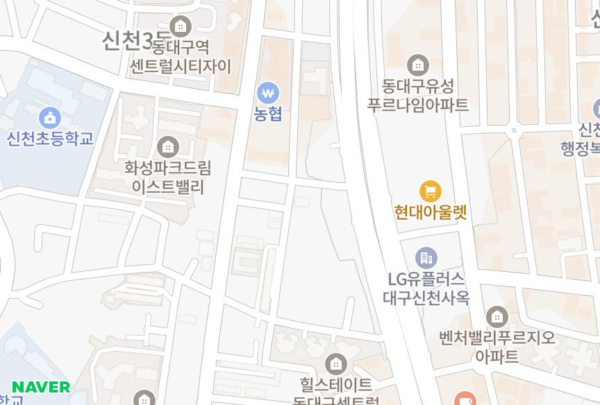 대구광역시 동구 신천동 대창월드뷰 위치·실거래 시세 지도