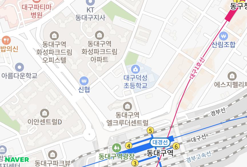 대구광역시 동구 신암동 동림맨션 위치·실거래 시세 지도