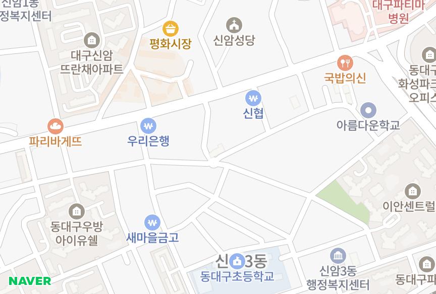 대구광역시 동구 신암동 신신맨션 위치·실거래 시세 지도