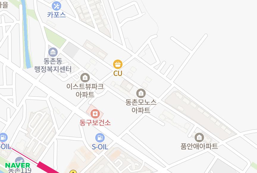 대구광역시 동구 검사동 트윈팰리스 위치·실거래 시세 지도