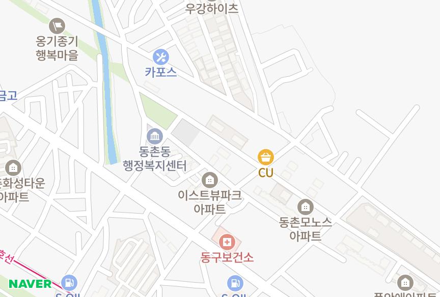 대구광역시 동구 입석동 더트라움 위치·실거래 시세 지도