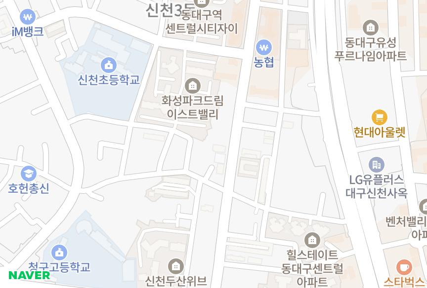 대구광역시 동구 신천동 녹원하이츠 위치·실거래 시세 지도
