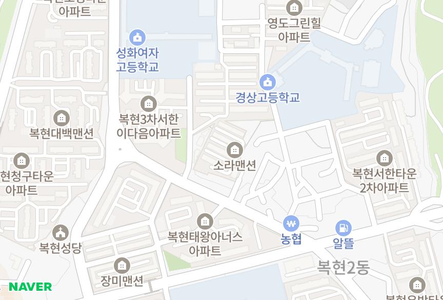 대구광역시 북구 복현동 복현소라 위치·실거래 시세 지도