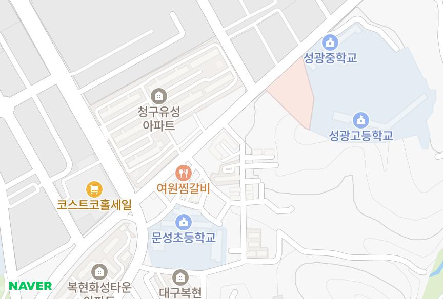 대구광역시 북구 복현동 갑을아파트(복현이오스) 위치·실거래 시세 지도