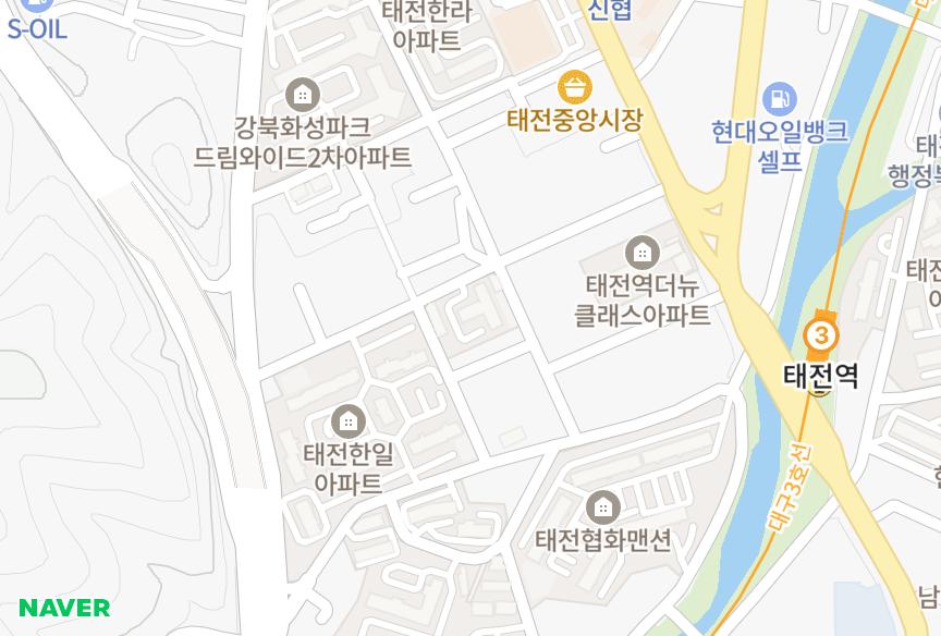 대구광역시 북구 태전동 태전평안맨션 위치·실거래 시세 지도