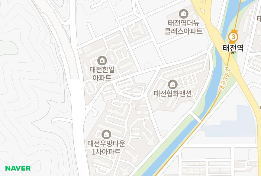 대구광역시 북구 태전동 태전우방타운2차 위치·실거래 시세 지도