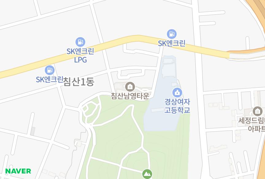 대구광역시 북구 침산동 침산남영타운 위치·실거래 시세 지도