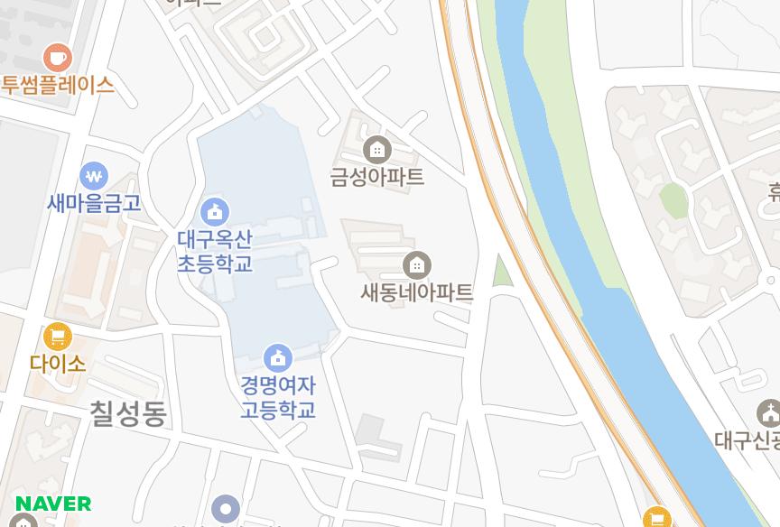 대구광역시 북구 칠성동2가 새동네 위치·실거래 시세 지도