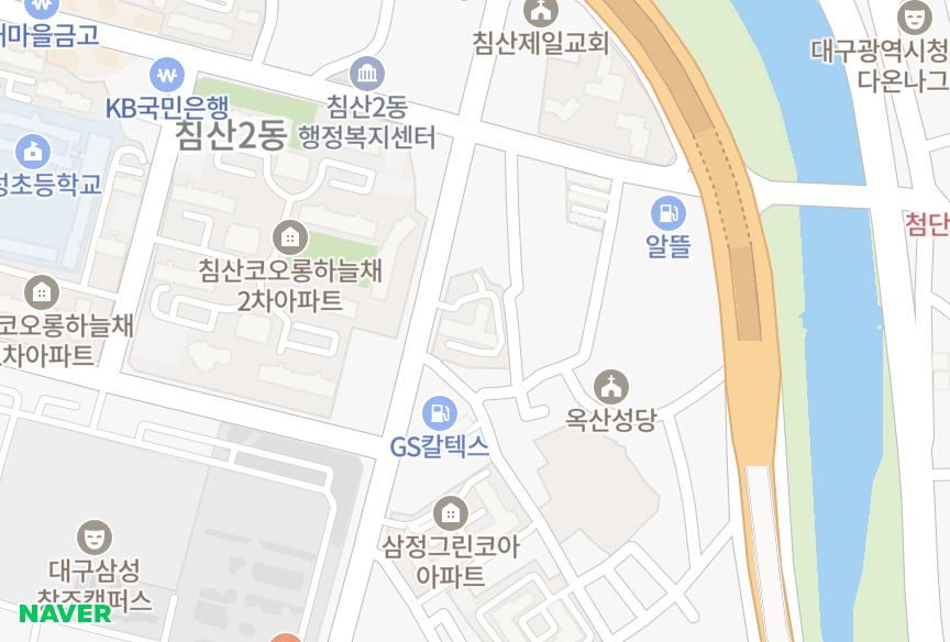 대구광역시 북구 침산동 삼익주택 위치·실거래 시세 지도