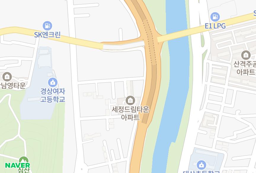 대구광역시 북구 침산동 은성강변타운 위치·실거래 시세 지도