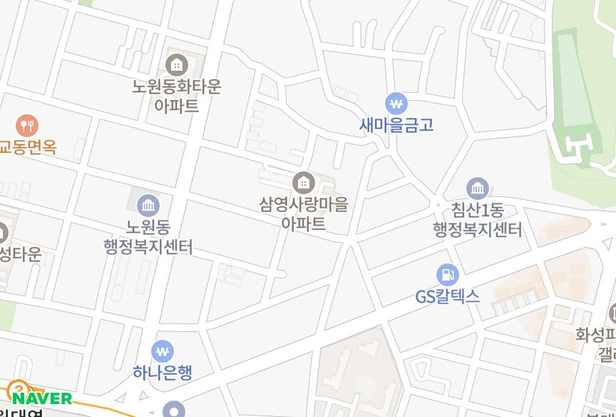대구광역시 북구 노원동1가 삼영사랑마을 위치·실거래 시세 지도