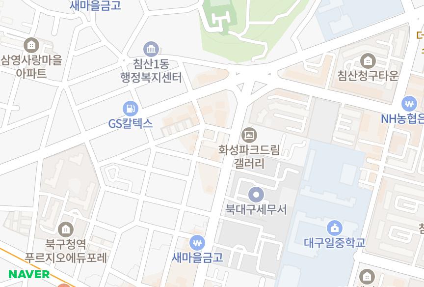 대구광역시 북구 노원동1가 삼일펠리체 위치·실거래 시세 지도