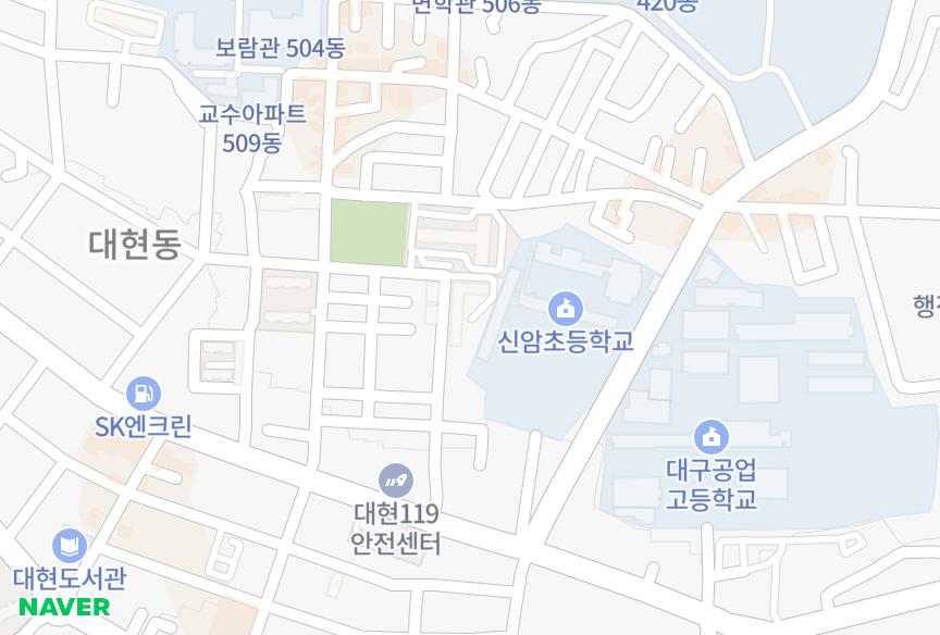 대구광역시 북구 대현동 대산조합 위치·실거래 시세 지도