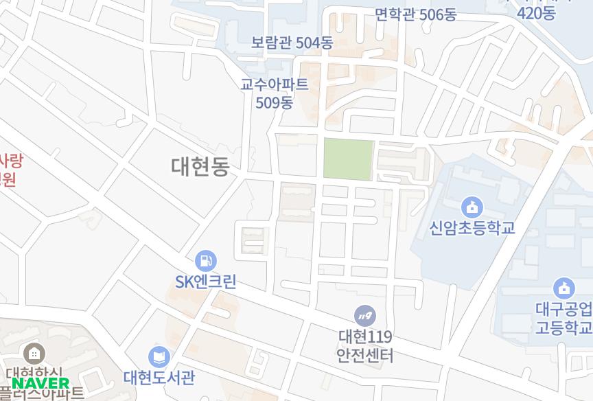 대구광역시 북구 대현동 대현3,4동 위치·실거래 시세 지도