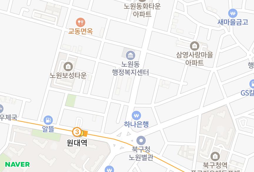 대구광역시 북구 노원동2가 노원드림뷰 위치·실거래 시세 지도