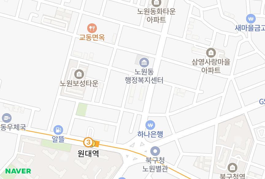 대구광역시 북구 노원동2가 노원센트리움 위치·실거래 시세 지도