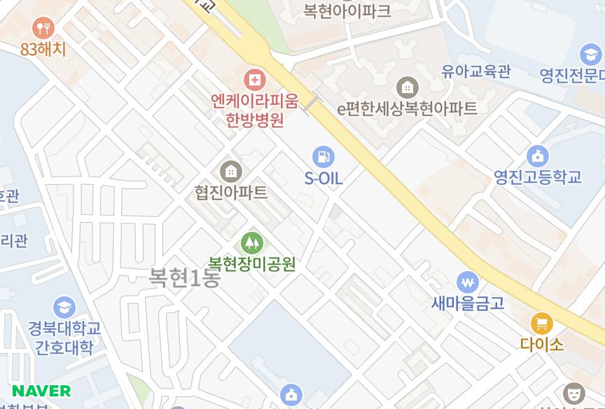 대구광역시 북구 복현동 복현라임2차 위치·실거래 시세 지도