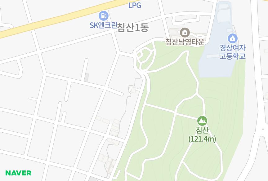 대구광역시 북구 침산동 서경푸른마을 위치·실거래 시세 지도