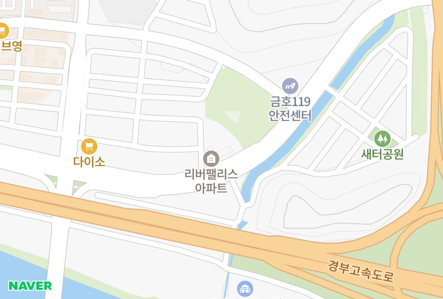 대구광역시 북구 금호동 금호리버팰리스 위치·실거래 시세 지도