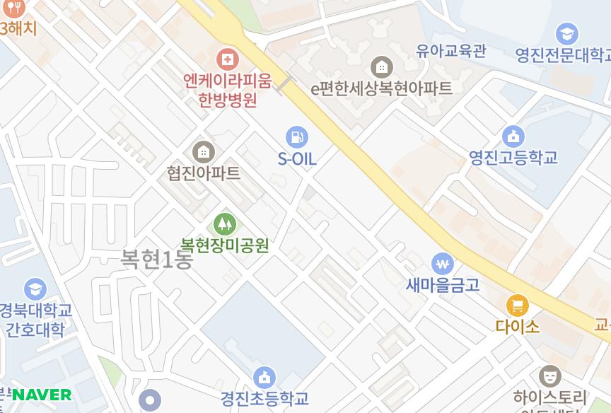 대구광역시 북구 복현동 파크맨션 위치·실거래 시세 지도