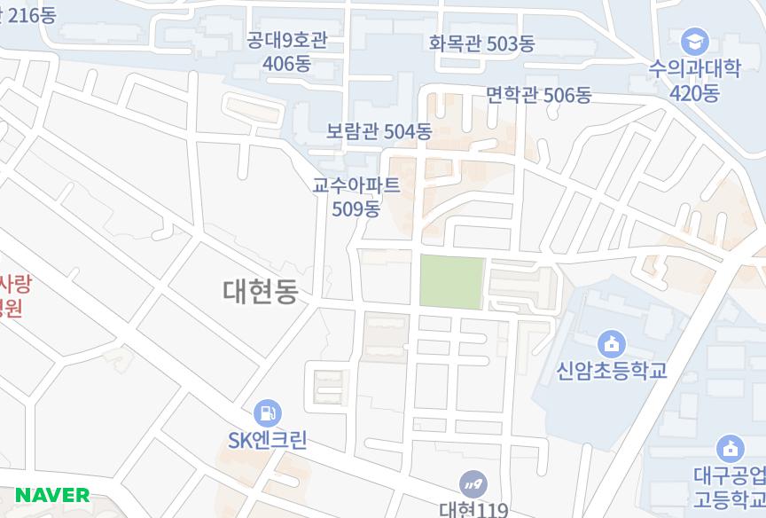 대구광역시 북구 대현동 신화빌라 위치·실거래 시세 지도
